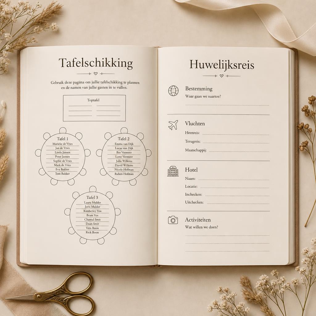 Tafelschikking & Huwelijksreisplanner